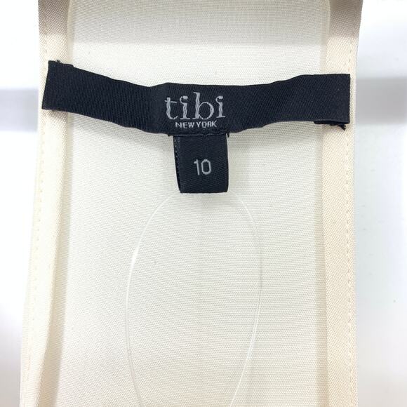 Tibi Top Women's Sz 10 Racerback Silk Striped Pattern Sleeveless Multicolor NWT - Picture 7 of 9